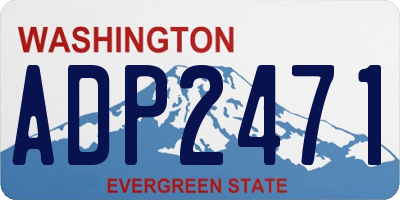WA license plate ADP2471