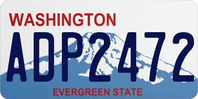 WA license plate ADP2472