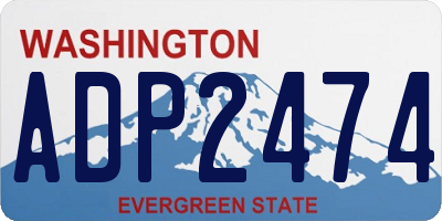 WA license plate ADP2474