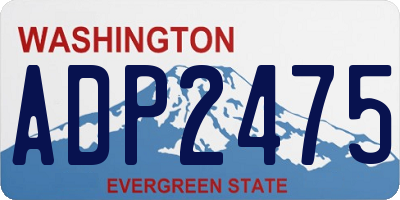 WA license plate ADP2475
