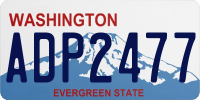 WA license plate ADP2477