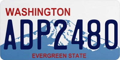 WA license plate ADP2480