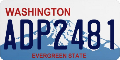 WA license plate ADP2481