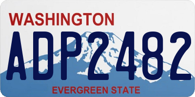 WA license plate ADP2482