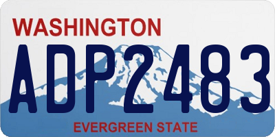 WA license plate ADP2483