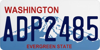 WA license plate ADP2485