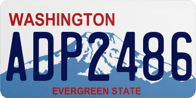 WA license plate ADP2486