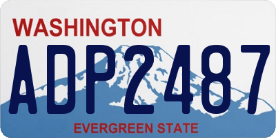 WA license plate ADP2487