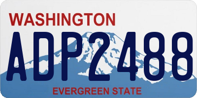 WA license plate ADP2488