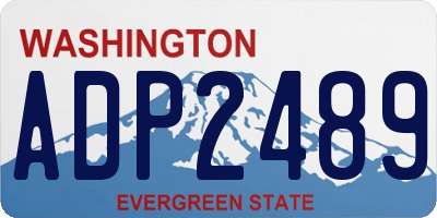 WA license plate ADP2489