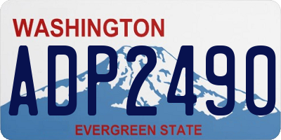 WA license plate ADP2490