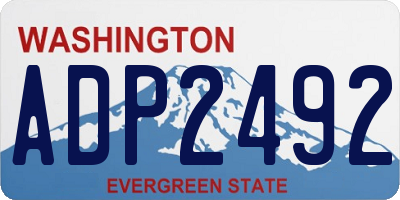 WA license plate ADP2492