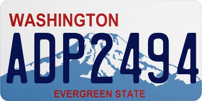 WA license plate ADP2494