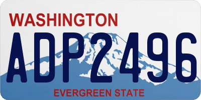 WA license plate ADP2496