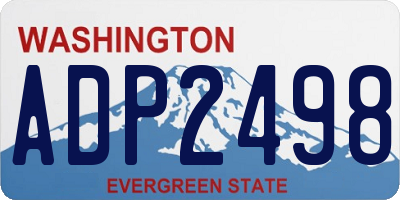 WA license plate ADP2498