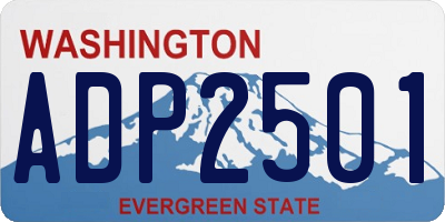 WA license plate ADP2501
