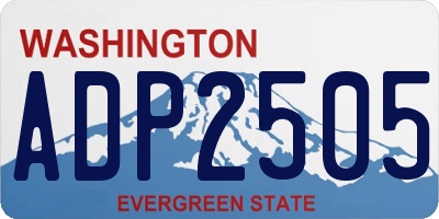 WA license plate ADP2505
