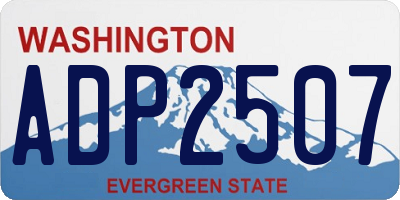 WA license plate ADP2507