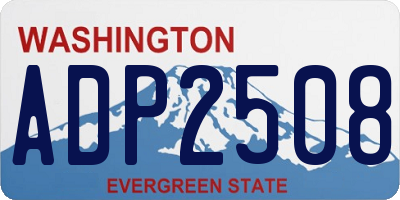 WA license plate ADP2508
