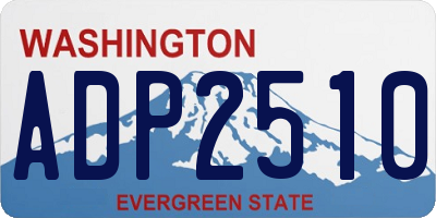 WA license plate ADP2510
