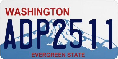 WA license plate ADP2511