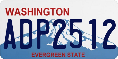 WA license plate ADP2512