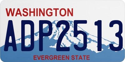 WA license plate ADP2513