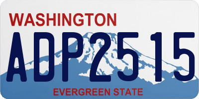 WA license plate ADP2515