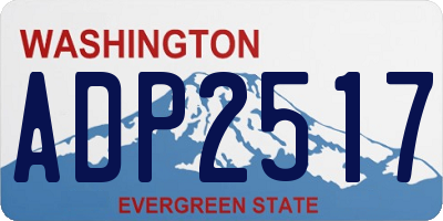 WA license plate ADP2517