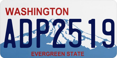 WA license plate ADP2519