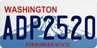WA license plate ADP2520
