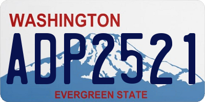 WA license plate ADP2521