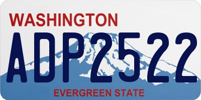 WA license plate ADP2522