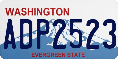 WA license plate ADP2523