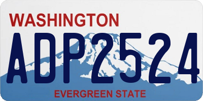 WA license plate ADP2524