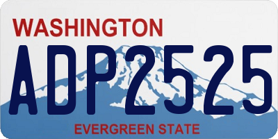 WA license plate ADP2525