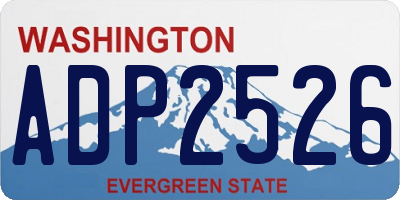 WA license plate ADP2526