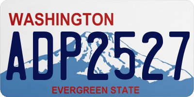 WA license plate ADP2527