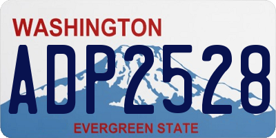 WA license plate ADP2528