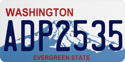 WA license plate ADP2535
