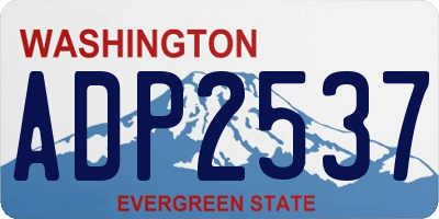 WA license plate ADP2537