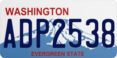 WA license plate ADP2538