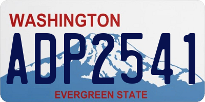 WA license plate ADP2541