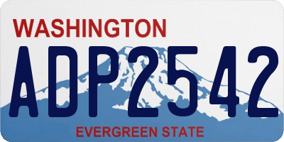 WA license plate ADP2542