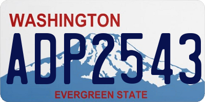 WA license plate ADP2543