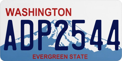 WA license plate ADP2544