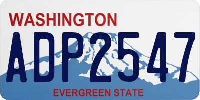 WA license plate ADP2547