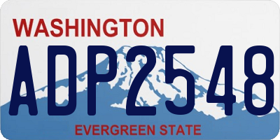 WA license plate ADP2548