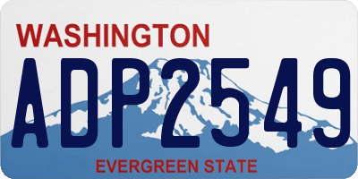 WA license plate ADP2549