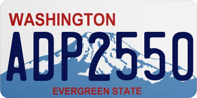 WA license plate ADP2550